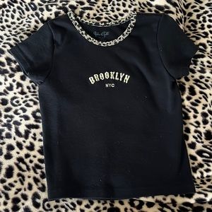 brandy melville brooklyn baby tee nwot